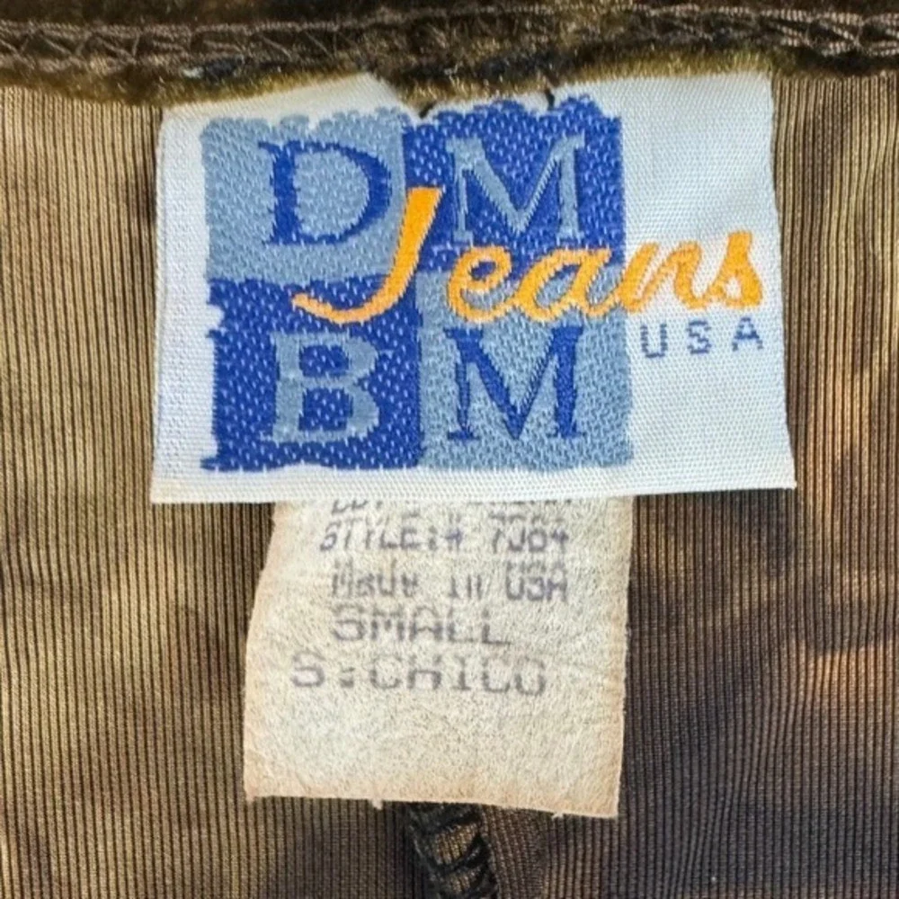 Vintage DM Jeans Tank Dress Girls Small Tie Front Tie‎ Dye Velvet USA Whimsigoth